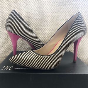 INC Zebra Fur Shoes